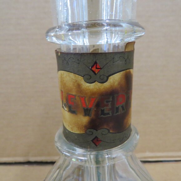 Vintage 4 Chamber Liquor Decanter Clear Glass Bottle Barware Levert & Co  11" - Picture 7 of 9